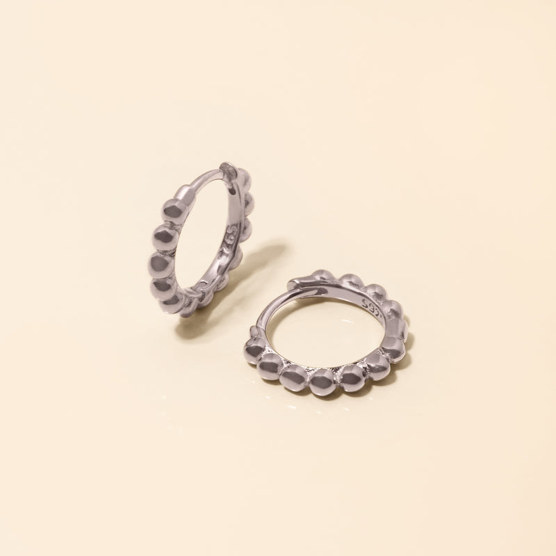 Bubble Tea Hoops - 925 Sterling Silber