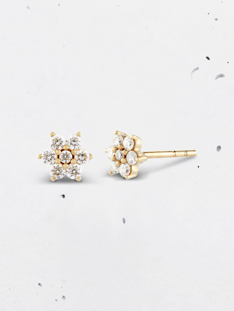 Dainty Floral Studs - 925 Sterling Silber '